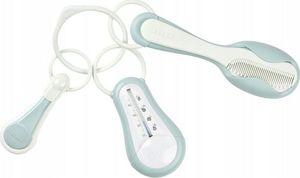 Beaba Beaba Akcesoria do pielęgnacji: termometr do kąpieli, cążki do paznokci, szczoteczka i grzebień Green Blue 1