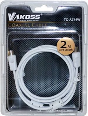 Kabel Vakoss Antenowe 2m biały (TC-A744W) 2