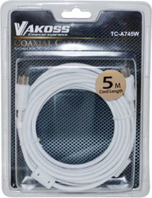 Kabel Vakoss Antenowy 5m biały (TC-A745W) 2