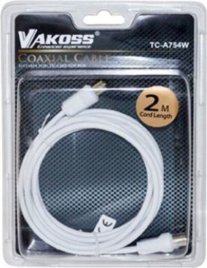 Kabel Vakoss Antenowe 2m biały (TC-A754W) 2