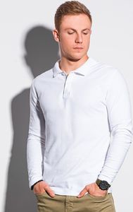 Ombre Longsleeve męski bez nadruku L132 - biały XXL 1
