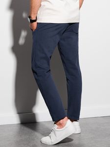 Ombre Spodnie męskie dresowe P946 - granatowe L 4