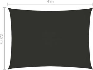 vidaXL Prostokątny żagiel ogrodowy, tkanina Oxford, 2,5x4 m, antracyt 6