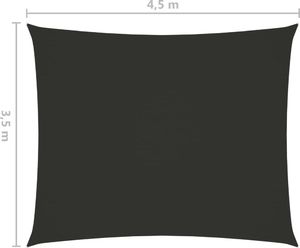 vidaXL Prostokątny żagiel ogrodowy, tkanina Oxford, 3,5x4,5 m, antracyt 6