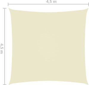 vidaXL Kwadratowy żagiel ogrodowy, tkanina Oxford, 4,5x4,5 m, kremowy 6