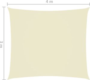 vidaXL Prostokątny żagiel ogrodowy, tkanina Oxford, 3x4 m, kremowy 6