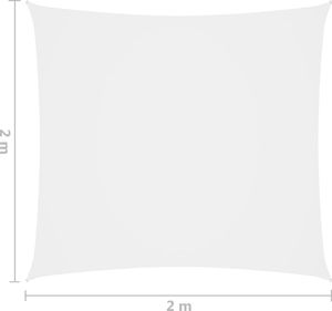 vidaXL Żagiel ogrodowy, tkanina Oxford, kwadrat, 2x2 m, biały 6