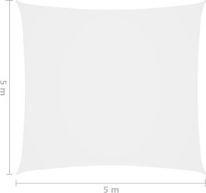 vidaXL Kwadratowy żagiel ogrodowy, tkanina Oxford, 5x5 m, biały 6