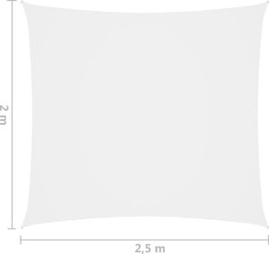 vidaXL Żagiel ogrodowy, tkanina Oxford, prostokątny, 2x2,5 m, biały 6