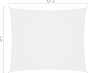 vidaXL Żagiel ogrodowy, tkanina Oxford, prostokątny, 2x3,5 m, biały 6