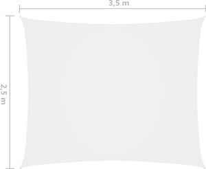 vidaXL Prostokątny żagiel ogrodowy, tkanina Oxford, 2,5x3,5 m, biały 6