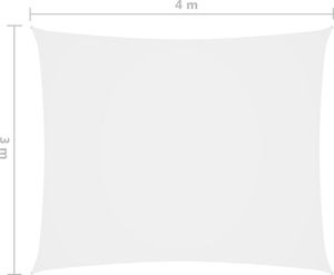 vidaXL Prostokątny żagiel ogrodowy, tkanina Oxford, 3x4 m, biały 6
