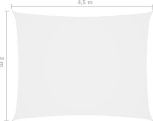 vidaXL Prostokątny żagiel ogrodowy, tkanina Oxford, 3x4,5 m, biały 6