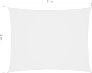 vidaXL Prostokątny żagiel ogrodowy, tkanina Oxford, 3x5 m, biały 6