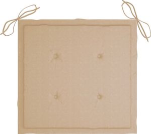 vidaXL Poduszki na krzesła ogrodowe 2 szt. beżowe 40x40x4cm 4