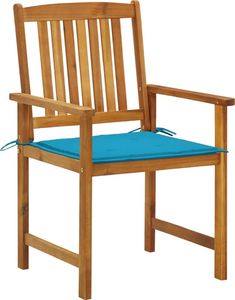 vidaXL Krzesła reżyserskie z poduszkami, 4 szt., lite drewno akacjowe (3061176) 2