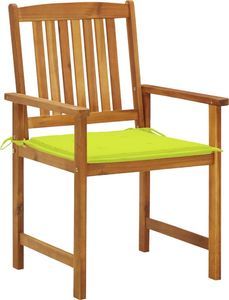 vidaXL Krzesła reżyserskie z poduszkami, 4 szt., lite drewno akacjowe (3061190) 2