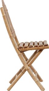 vidaXL Składane krzesła ogrodowe z poduszkami, 2 szt., bambusowe (3063993) 5