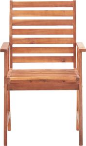 vidaXL Krzesła ogrodowe z poduszkami, 3 szt., lite drewno akacjowe (3064361) 4