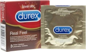 Durex  Prezerwatywy Real Feel - 3 sztuki 1