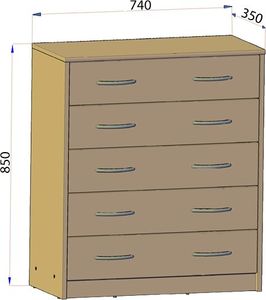 Bestseller Komoda JULIA K018 K15S KOLOR SONOMA 3