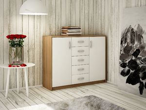 Bestseller Komoda K019 Dąb Sonoma-Biały 85x110x35 cm 4