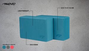 Avento Klocki kostki do ćwiczeń jogi niebieskie 4