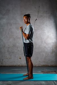 Avento Gruba mata do ćwiczeń jogi NBR czerwona 5