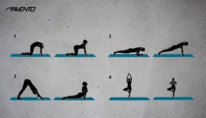 Avento Gruba mata do ćwiczeń jogi NBR czerwona 7