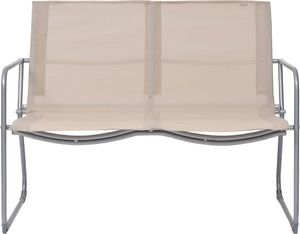 vidaXL Zestaw wypoczynkowy do ogrodu, tkanina i stal, kremowy 4-cz. 2