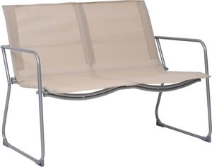 vidaXL Zestaw wypoczynkowy do ogrodu, tkanina i stal, kremowy 4-cz. 3