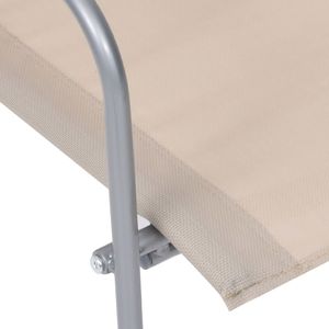 vidaXL Zestaw wypoczynkowy do ogrodu, tkanina i stal, kremowy 4-cz. 6