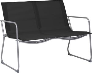 vidaXL Zestaw wypoczynkowy do ogrodu, tkanina i stal, czarny 4-cz. 3