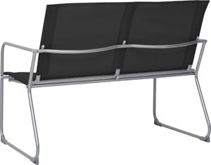 vidaXL Zestaw wypoczynkowy do ogrodu, tkanina i stal, czarny 4-cz. 4