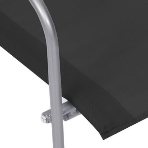 vidaXL Zestaw wypoczynkowy do ogrodu, tkanina i stal, czarny 4-cz. 6