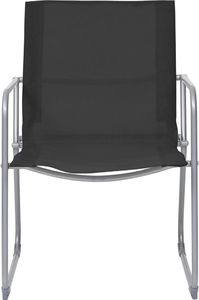 vidaXL Zestaw wypoczynkowy do ogrodu, tkanina i stal, czarny 4-cz. 7