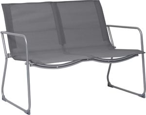 vidaXL Zestaw wypoczynkowy do ogrodu, tkanina i stal, szary 4-cz. 3