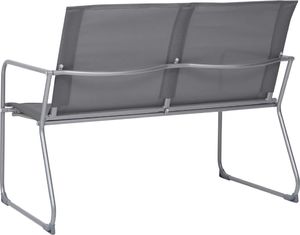 vidaXL Zestaw wypoczynkowy do ogrodu, tkanina i stal, szary 4-cz. 4