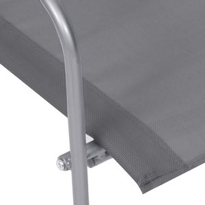 vidaXL Zestaw wypoczynkowy do ogrodu, tkanina i stal, szary 4-cz. 6