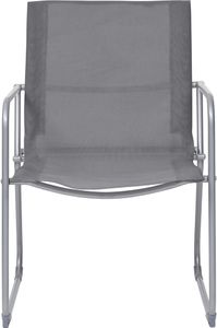 vidaXL Zestaw wypoczynkowy do ogrodu, tkanina i stal, szary 4-cz. 7