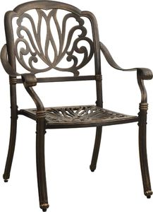 vidaXL Zestaw mebli bistro ze stopu aluminium, brązowy 3-cz. 4