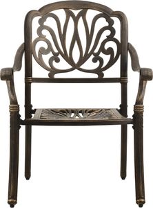 vidaXL Zestaw mebli bistro ze stopu aluminium, brązowy 3-cz. 5