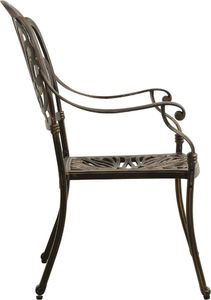 vidaXL Zestaw mebli bistro ze stopu aluminium, brązowy 3-cz. 6