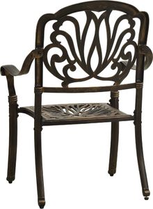 vidaXL Zestaw mebli bistro ze stopu aluminium, brązowy 3-cz. 7