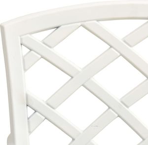 vidaXL Zestaw mebli bistro ze stopu aluminium, biały 3-cz. 5