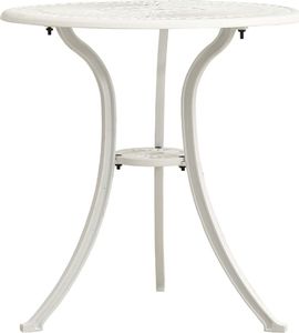 vidaXL Zestaw mebli bistro ze stopu aluminium, biały 3-cz. 6