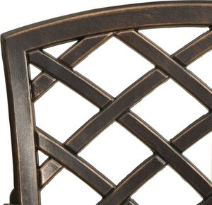 vidaXL Zestaw mebli bistro ze stopu aluminium, brązowy 3-cz. 5