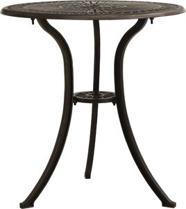 vidaXL Zestaw mebli bistro ze stopu aluminium, brązowy 3-cz. 6