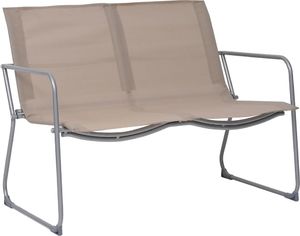 vidaXL Zestaw wypoczynkowy do ogrodu, tkanina i stal, taupe 4-cz. 3