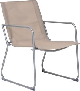 vidaXL Zestaw wypoczynkowy do ogrodu, tkanina i stal, taupe 4-cz. 8